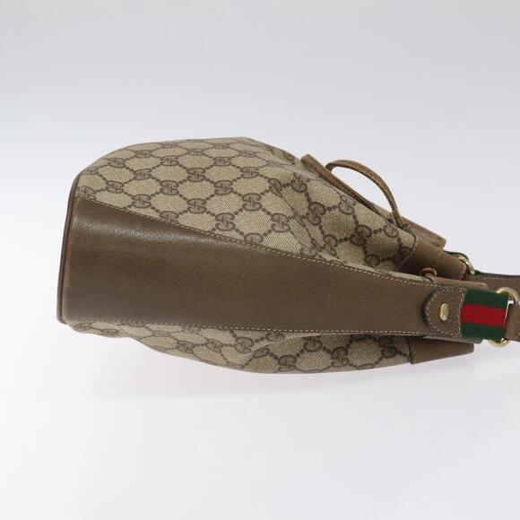 GUCCI GG Supreme Web Sherry Line Bag Pvc Beige Gold 41 02 034 - Picture 4 of 16